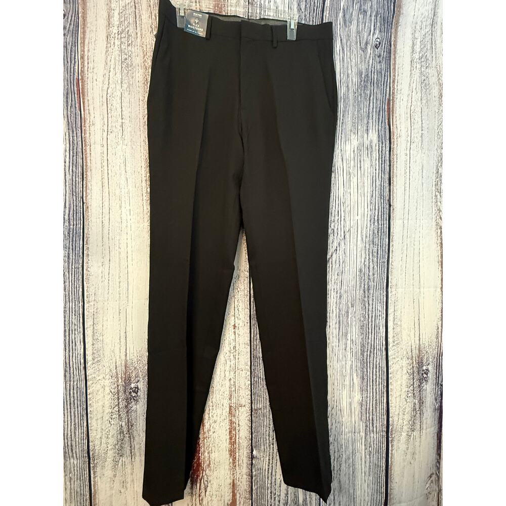 Mens Reaction Black Flex Waistband Dress Pants NWT 34W X 34L
